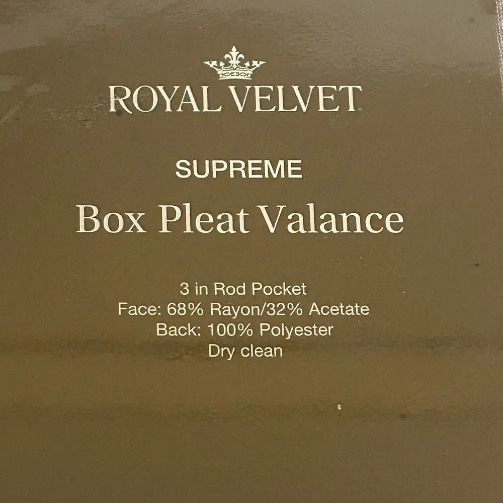 JCP Royal Velvet Supreme Box Pleat Valance Gray Rose 50” x 18” NEW In Package - Picture 5 of 6